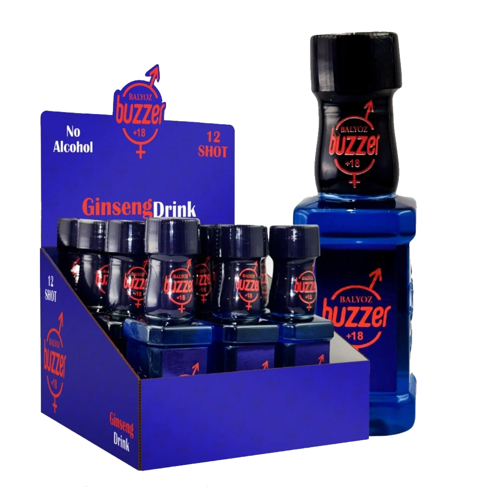 Buzzer Ginseng Enerji İçeceği 12’li — Cinsel Performans Destekli Enerji